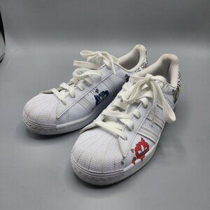 adidas Superstar White Comic Sneakers Mens Size 5